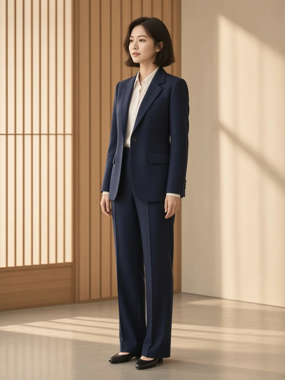 深藍女士西裝